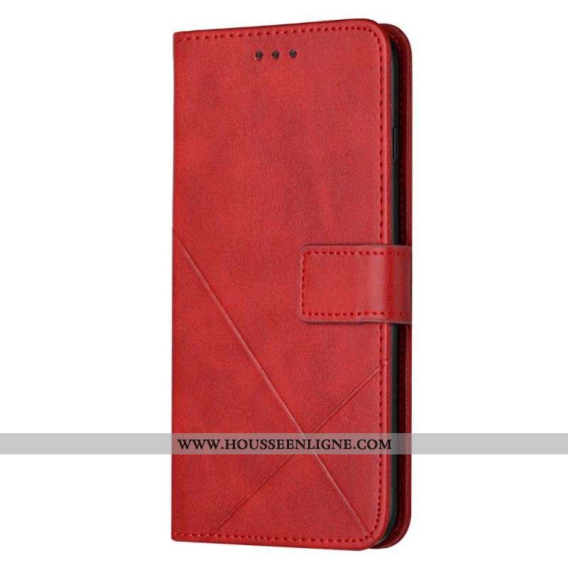 Housse Samsung Galaxy A12 / M12 Style Cuir Géo X Design