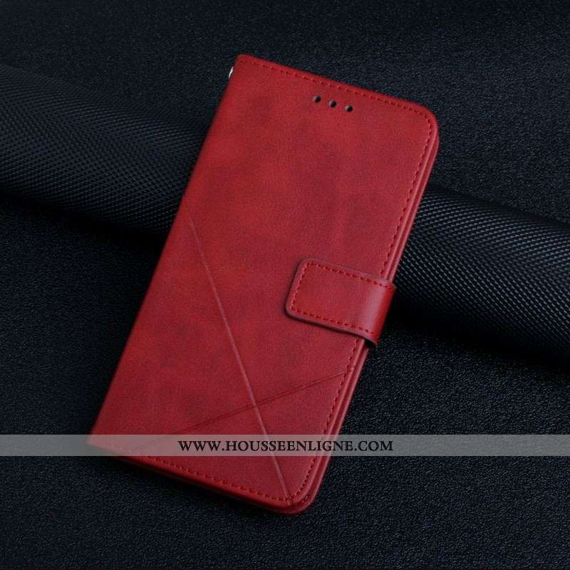 Housse Samsung Galaxy A12 / M12 Style Cuir Géo X Design