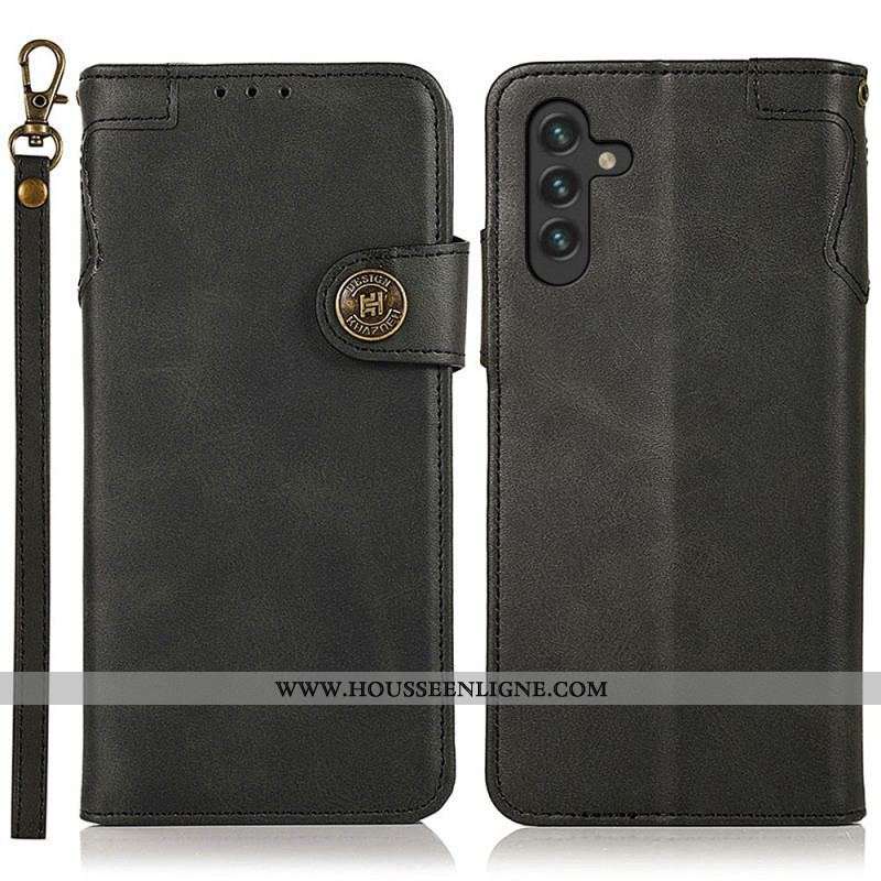 Housse Samsung Galaxy A13 5G / A04s Bouton Magnétique KHAZNEH