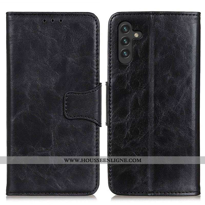 Housse Samsung Galaxy A13 5G / A04s Cuir Fendu Fermoir Réversible
