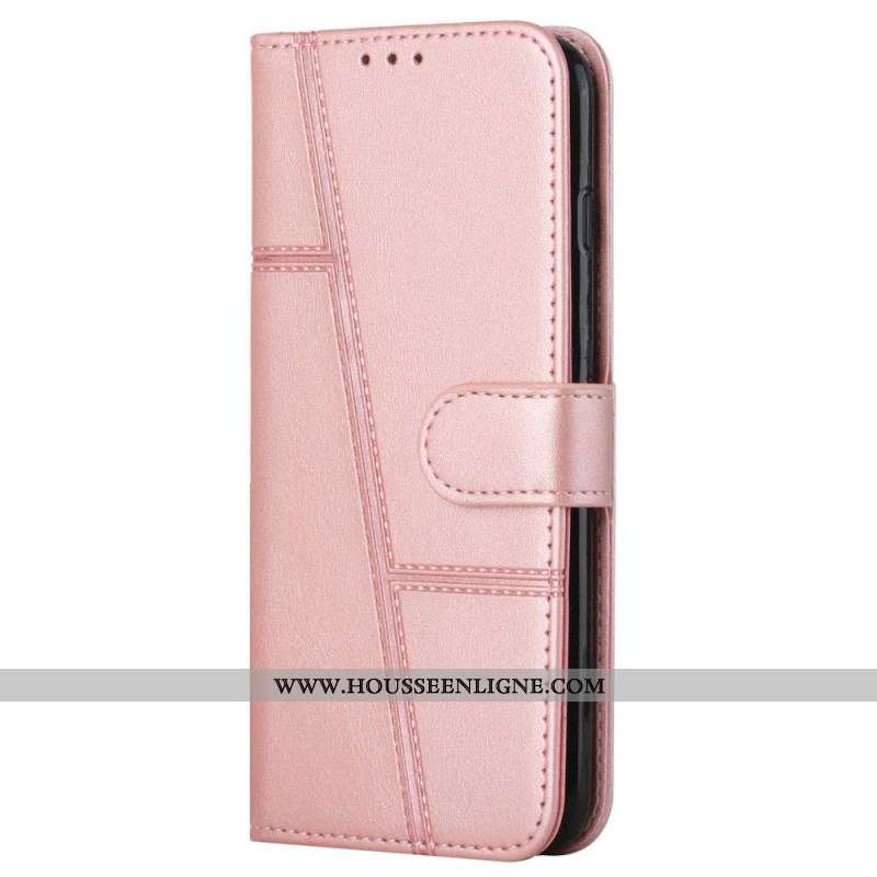 Housse Samsung Galaxy A13 5G / A04s Effet Cuir Géo à Lanière