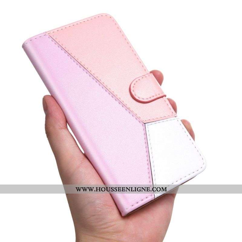 Housse Samsung Galaxy A13 5G / A04s Effet Cuir Tricolore
