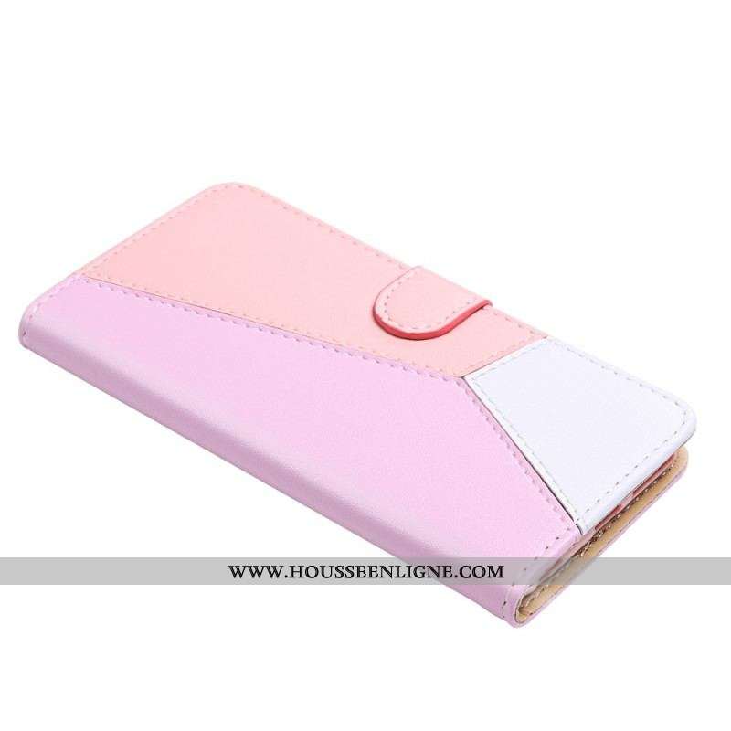 Housse Samsung Galaxy A13 5G / A04s Effet Cuir Tricolore