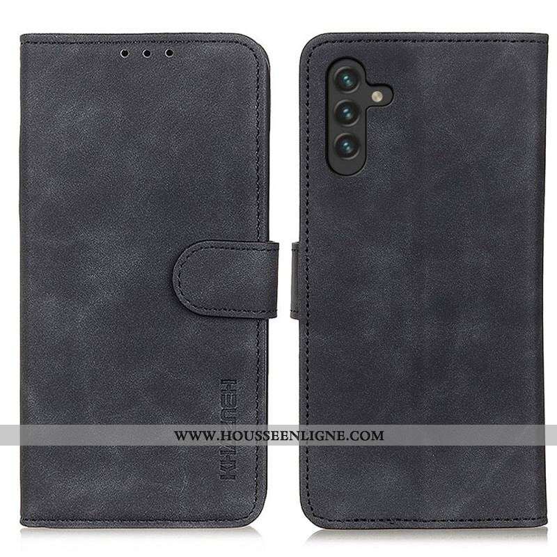 Housse Samsung Galaxy A13 5G / A04s Effet Cuir Vintage KHAZNEH