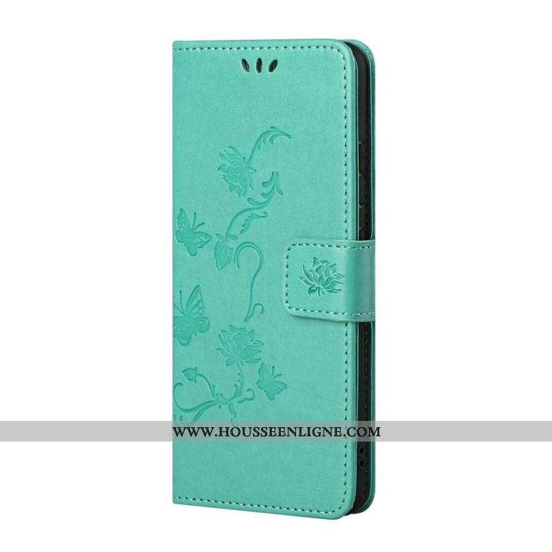 Housse Samsung Galaxy A13 5G / A04s Fleurs à Lanière