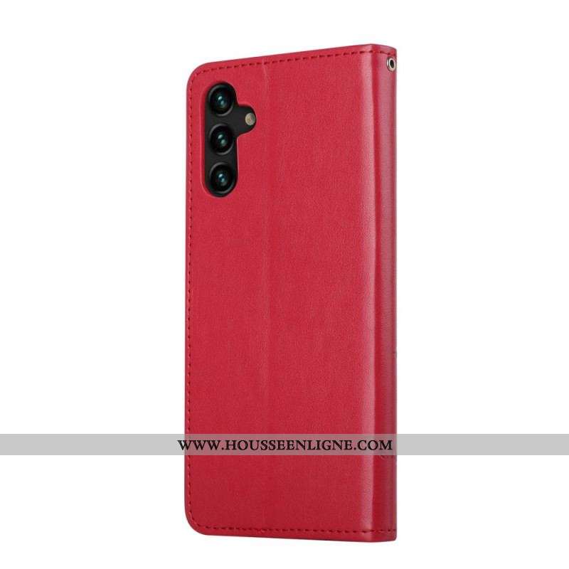 Housse Samsung Galaxy A13 5G / A04s Fleurs à Lanière
