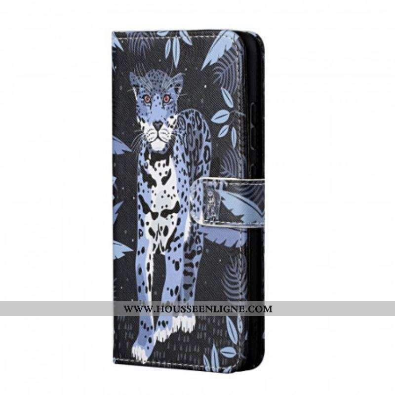 Housse Samsung Galaxy A13 5G / A04s Léopard à Lanière
