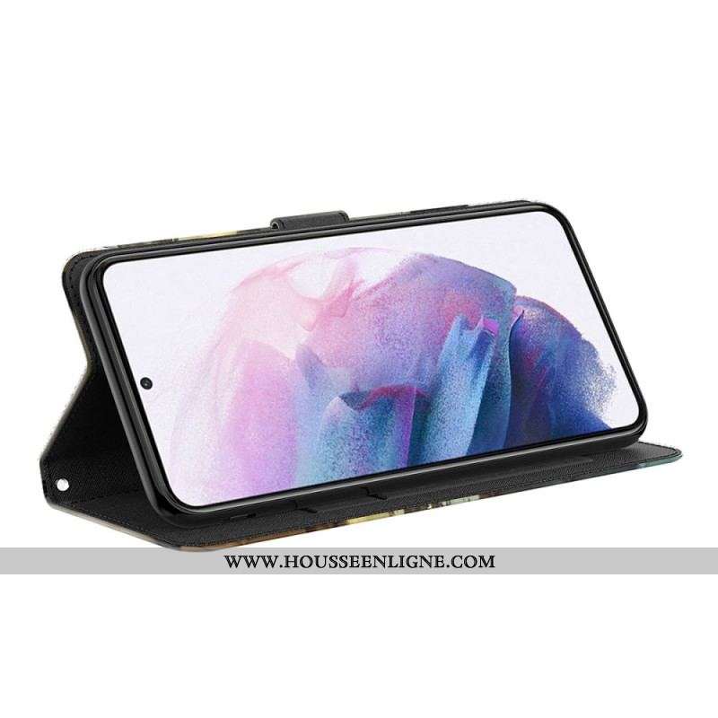 Housse Samsung Galaxy A13 5G / A04s Marbre Design avec Lanière