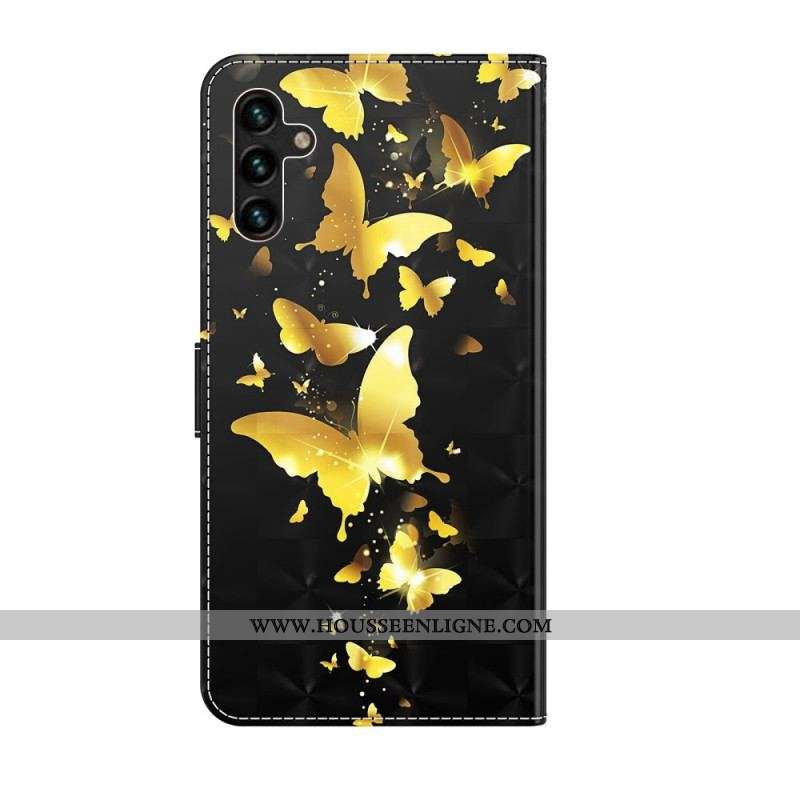 Housse Samsung Galaxy A13 5G / A04s Papillons Jaunes