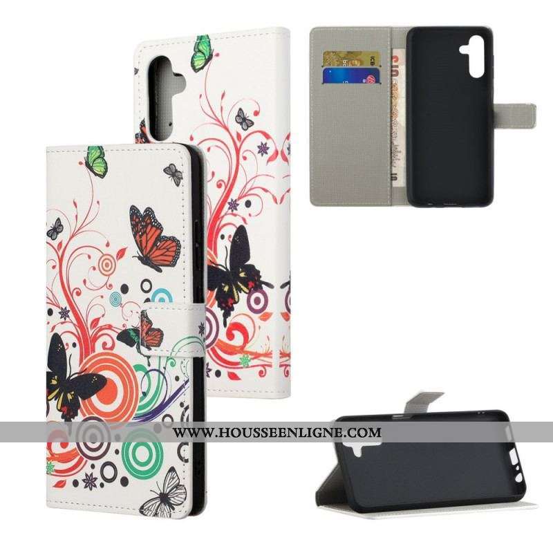Housse Samsung Galaxy A13 5G / A04s Papillons et Fleurs
