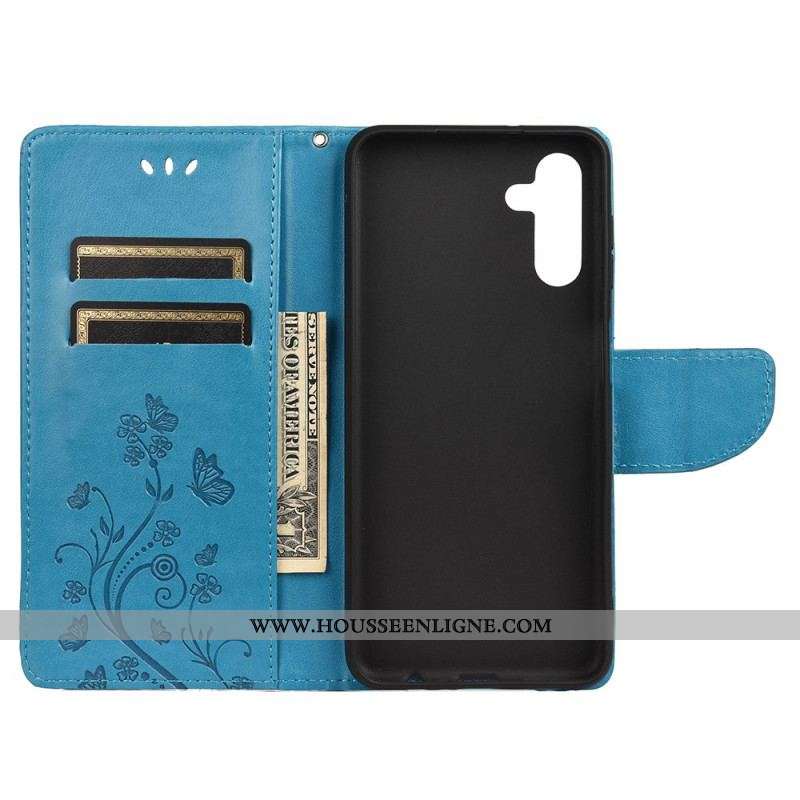 Housse Samsung Galaxy A13 5G / A04s Papillons et Fleurs