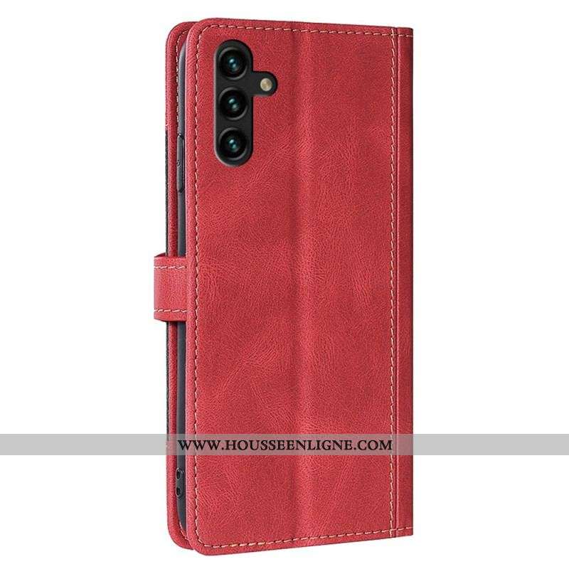 Housse Samsung Galaxy A13 5G / A04s Simili Cuir Bicolore Stylish