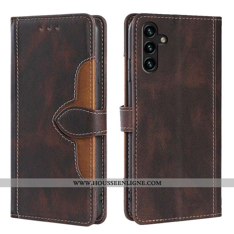 Housse Samsung Galaxy A13 5G / A04s Simili Cuir Bicolore Stylish