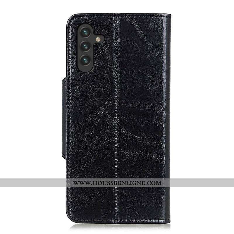 Housse Samsung Galaxy A13 5G / A04s Simili Cuir Bouton Verni