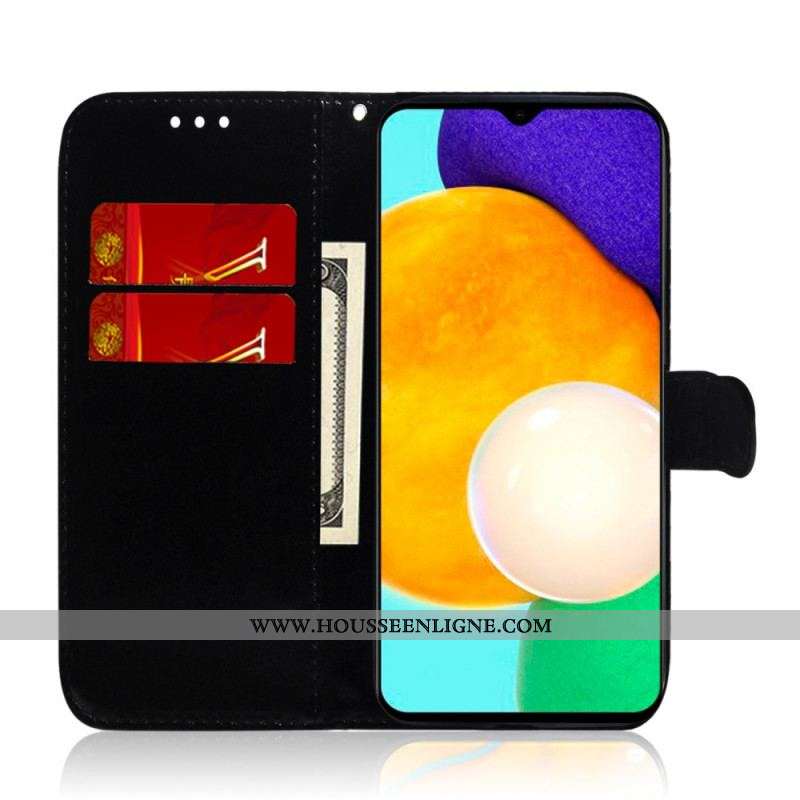 Housse Samsung Galaxy A13 5G / A04s Simili Cuir Couverture Miroir