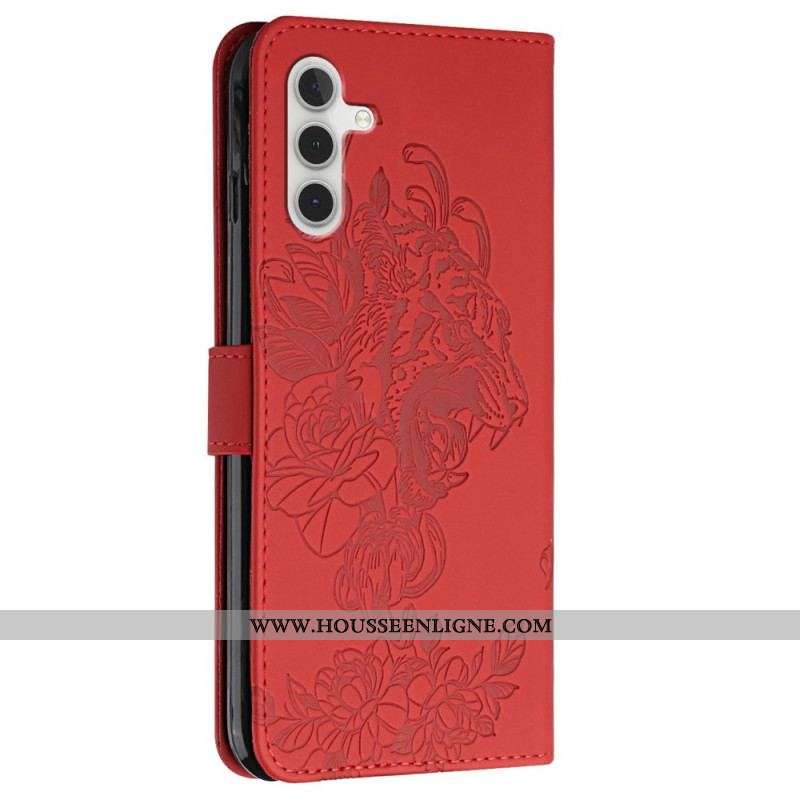 Housse Samsung Galaxy A13 5G / A04s Tigre Baroque et Diamants