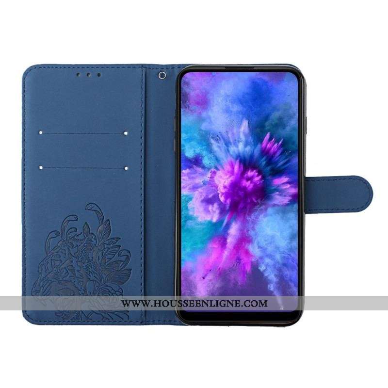 Housse Samsung Galaxy A13 5G / A04s Tigre Baroque à Lanière