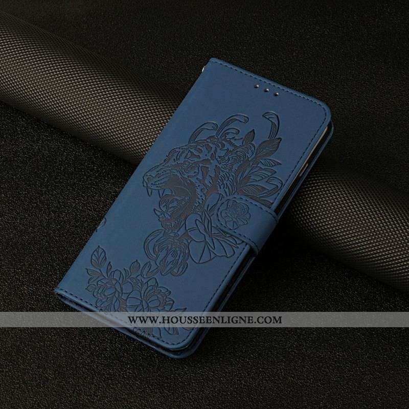 Housse Samsung Galaxy A13 5G / A04s Tigre Baroque à Lanière