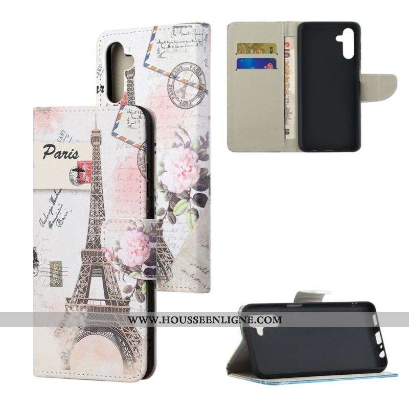 Housse Samsung Galaxy A13 5G Tour Eiffel Rétro