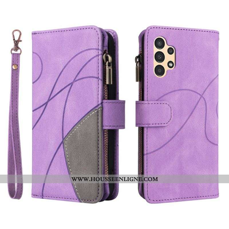 Housse Samsung Galaxy A13 Bicolore avec Porte-Monnaie