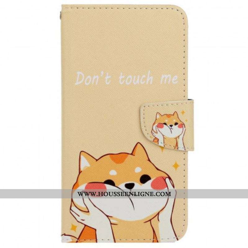Housse Samsung Galaxy A13 Chat Don't Touch Me à Lanière