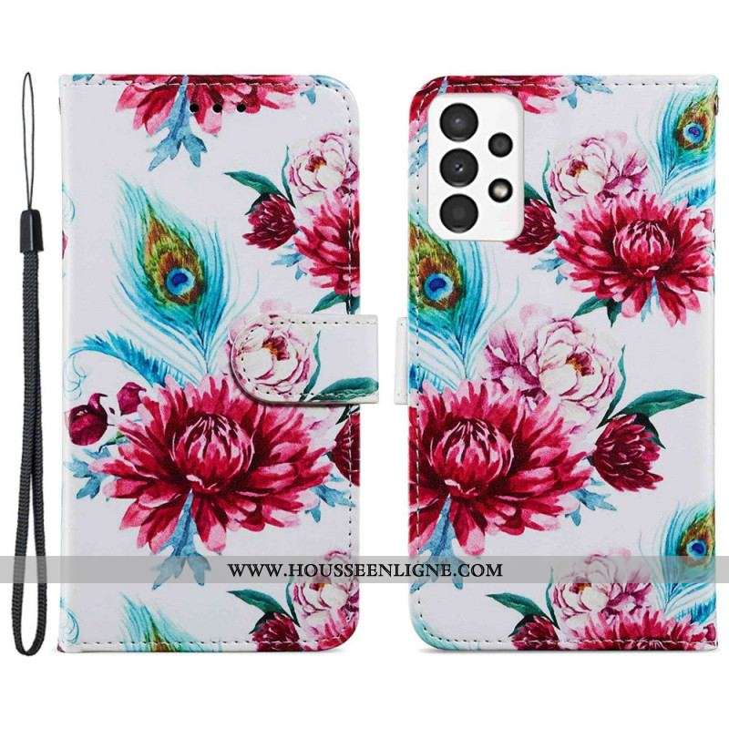 Housse Samsung Galaxy A13 Fleurs Intenses