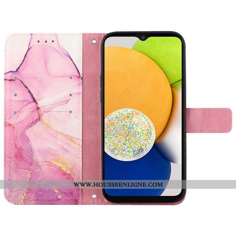 Housse Samsung Galaxy A13 Marbre à Lanière