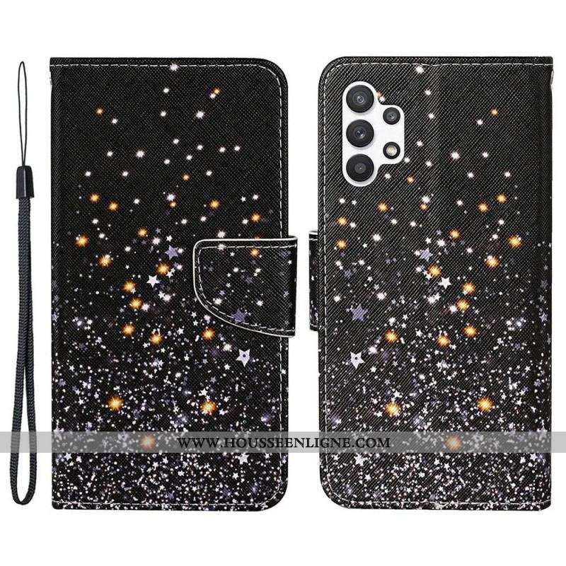 Housse Samsung Galaxy A13 Noire à Lanière