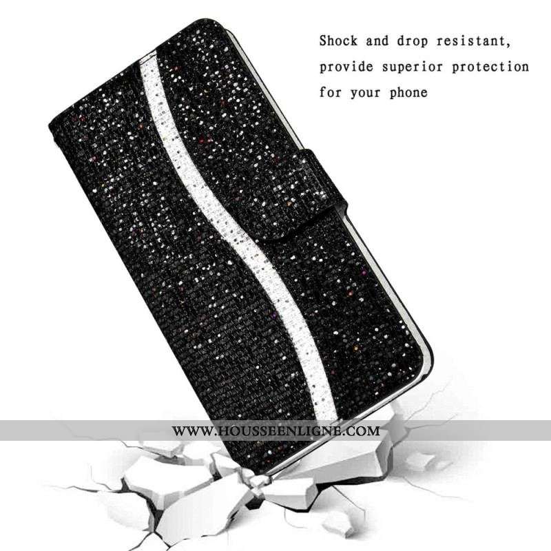 Housse Samsung Galaxy A13 Paillettes à Lanière