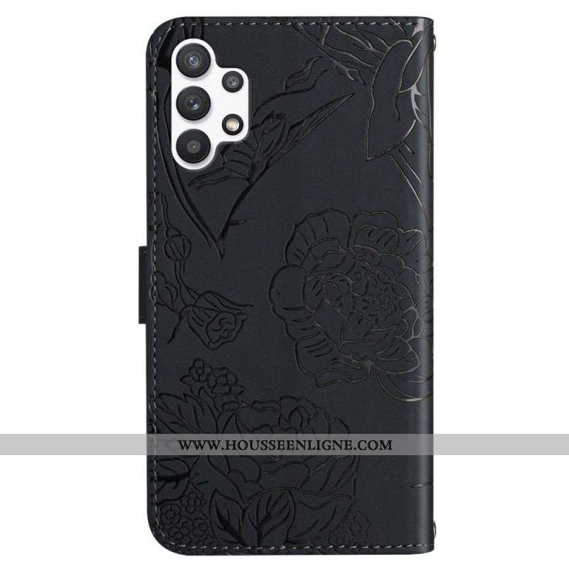 Housse Samsung Galaxy A13 Papillon avec Lanière