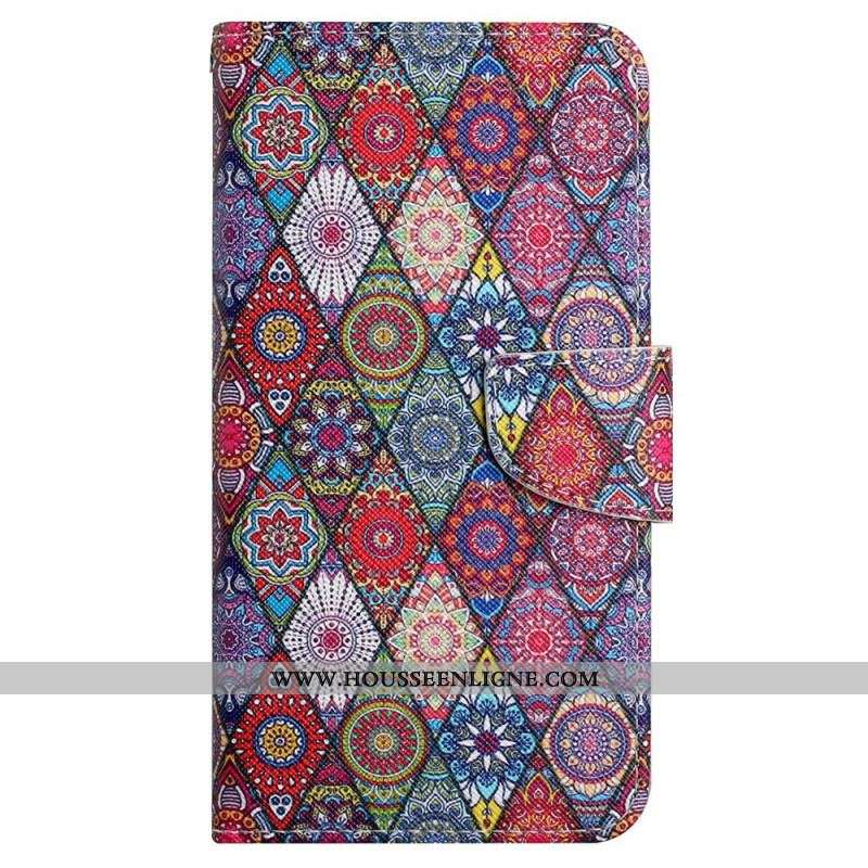Housse Samsung Galaxy A13 Patchwork avec Lanière