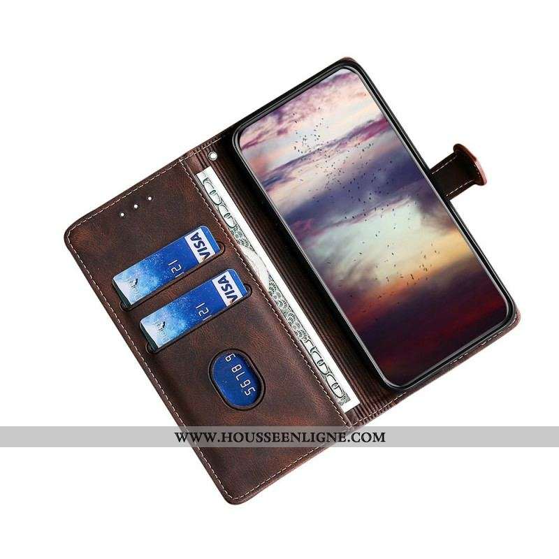 Housse Samsung Galaxy A13 Simili Cuir Bicolore Stylish