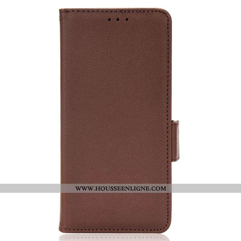 Housse Samsung Galaxy A13 Simili Cuir Litchi Traditionnel