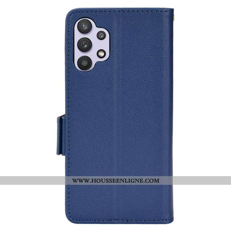 Housse Samsung Galaxy A13 Simili Cuir Litchi Traditionnel