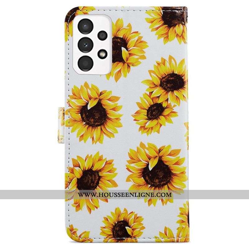 Housse Samsung Galaxy A13 Tournesols