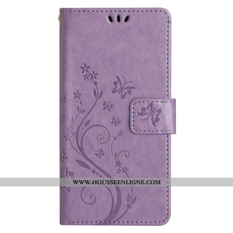 Housse Samsung Galaxy A14 5G / A14 Florale à Lanière