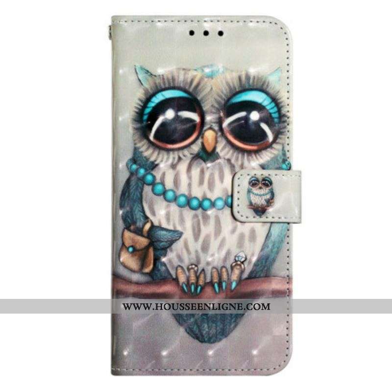 Housse Samsung Galaxy A14 5G / A14 Miss Hibou à Lanière