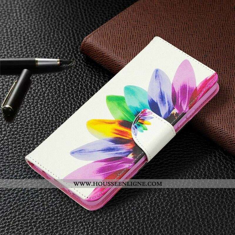 Housse Samsung Galaxy A42 5G Fleur Aquarelle