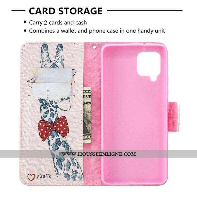 Housse Samsung Galaxy A42 5G Girafe Intello