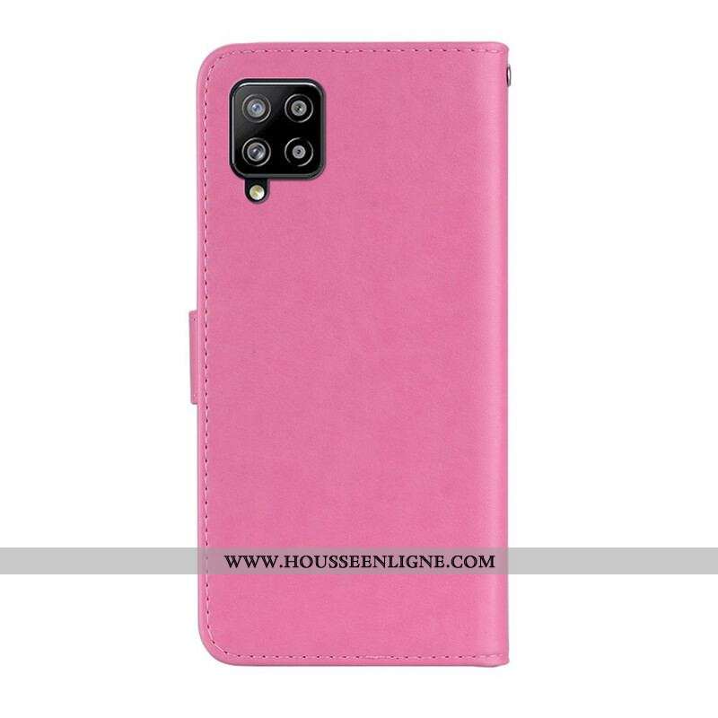 Housse Samsung Galaxy A42 5G Hibou Mandala et Lanière