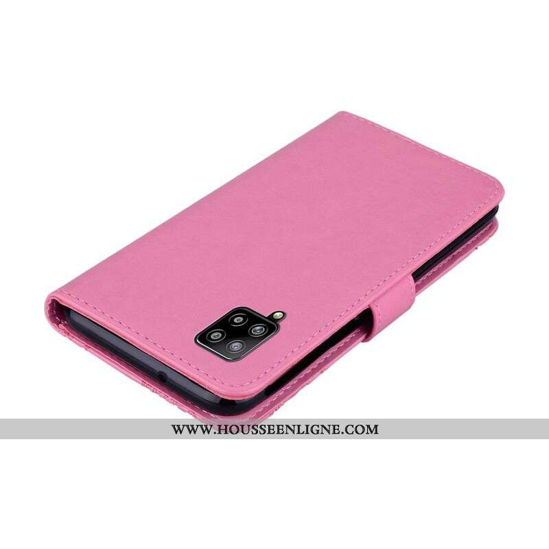 Housse Samsung Galaxy A42 5G Hibou Mandala et Lanière