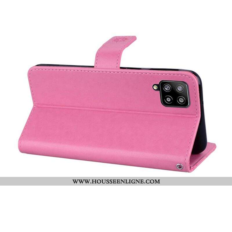 Housse Samsung Galaxy A42 5G Hibou Mandala et Lanière