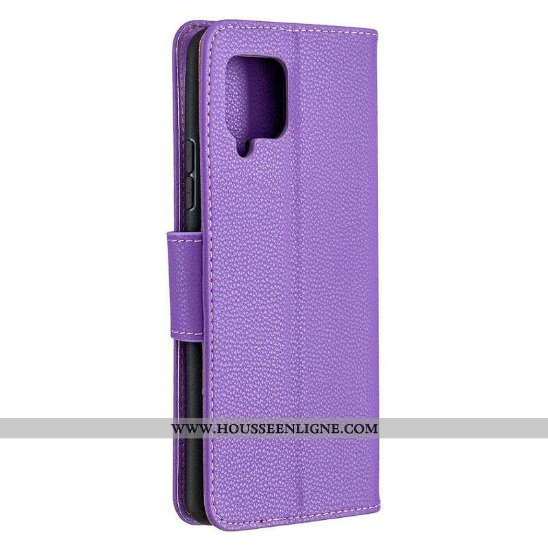Housse Samsung Galaxy A42 5G Litchi Rabat Oblique