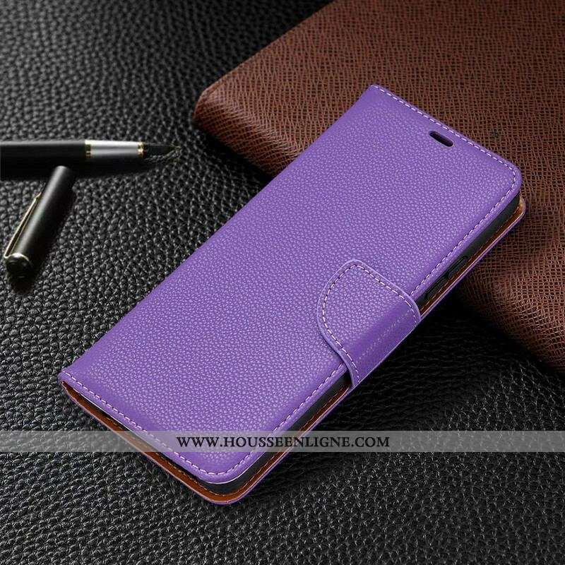 Housse Samsung Galaxy A42 5G Litchi Rabat Oblique