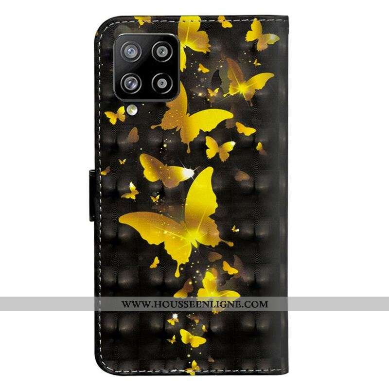 Housse Samsung Galaxy A42 5G Papillons Jaunes