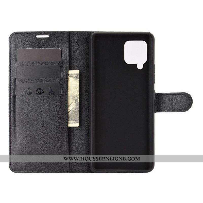 Housse Samsung Galaxy A42 5G Simili Cuir Litchi Classique