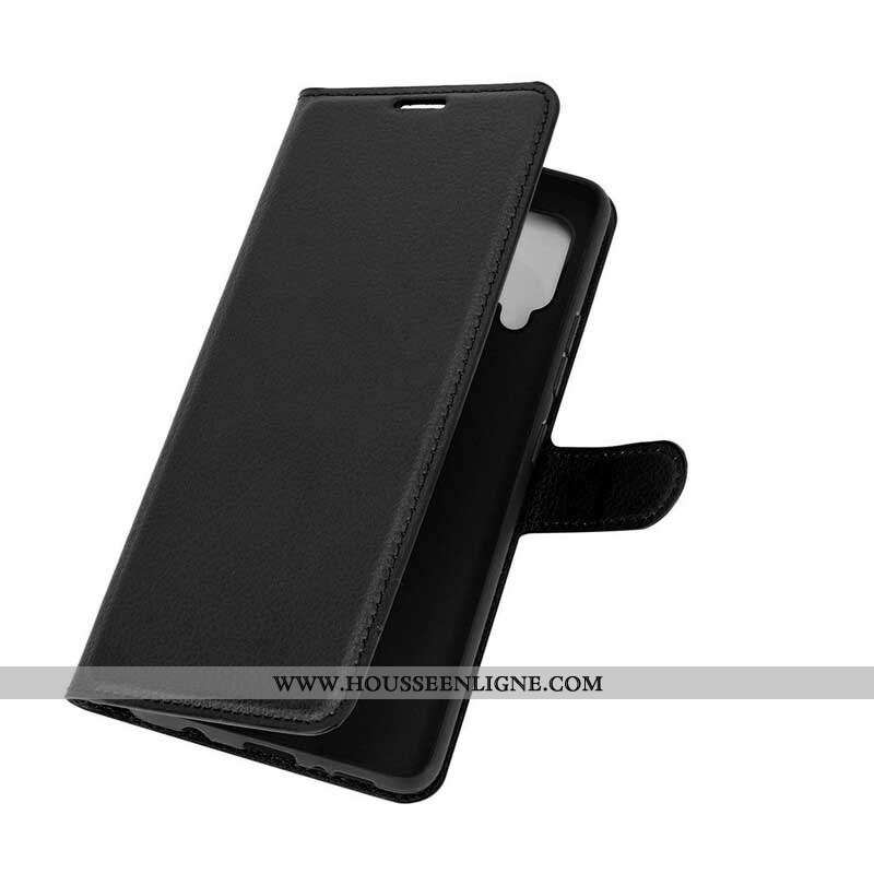 Housse Samsung Galaxy A42 5G Simili Cuir Litchi Classique