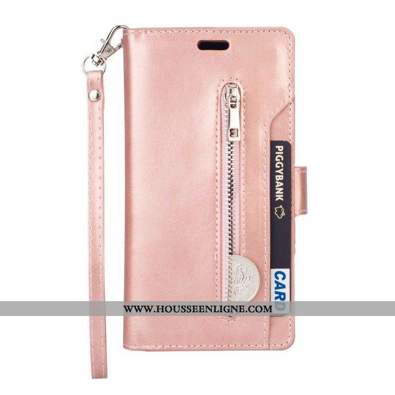 Housse Samsung Galaxy A51 5G Porte-Monnaie avec Lanière