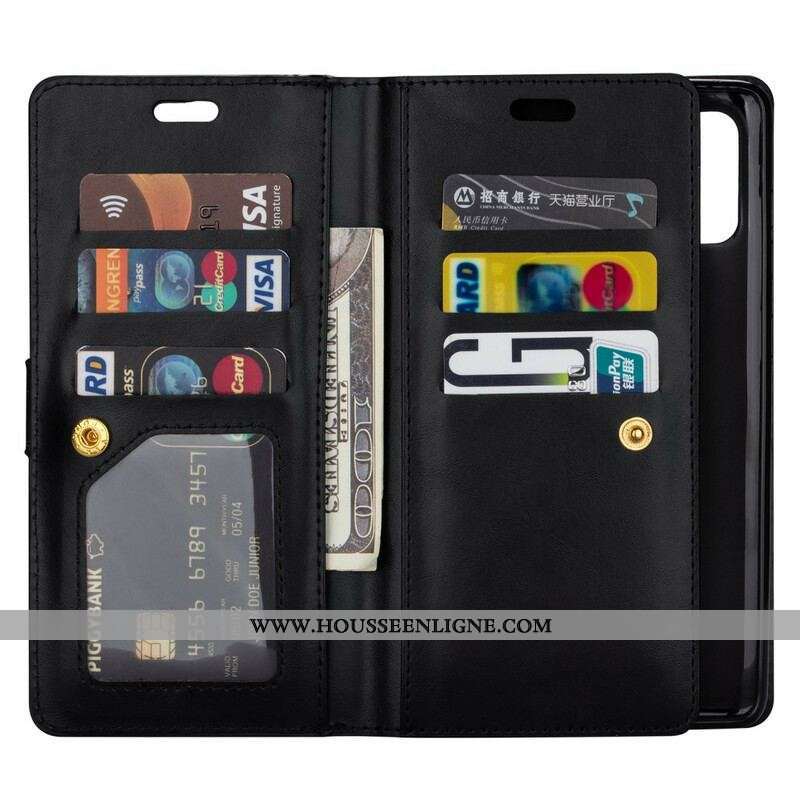 Housse Samsung Galaxy A51 5G Porte-Monnaie avec Lanière