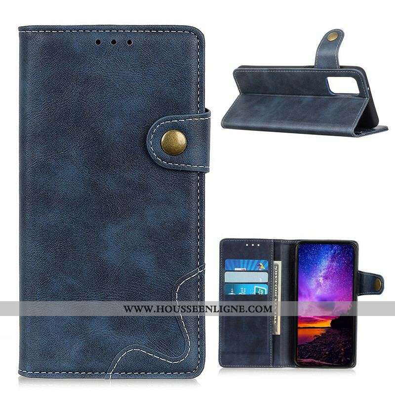 Housse Samsung Galaxy A52 4G / A52 5G / A52s 5G Artistique Bouton et Coutures